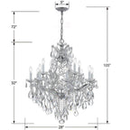 Crystorama Maria Theresa Maria Theresa 13 Light Swarovski Strass Crystal Polished Chrome Chandelier