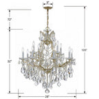 Crystorama Maria Theresa Maria Theresa 13 Light Swarovski Strass Crystal Polished Chrome Chandelier