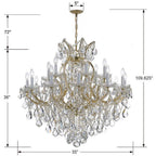 Crystorama Maria Theresa Maria Theresa 19 Light Swarovski Strass Crystal Polished Chrome Chandelier