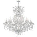 Crystorama 4424-CH-CL-MWP Polished Chrome Maria Theresa 25 Light Hand Cut Crystal Polished Chrome Chandelier Image 1