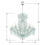 Crystorama Maria Theresa Maria Theresa 25 Light Hand Cut Crystal Polished Chrome Chandelier