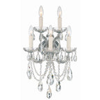Crystorama 4425-CH-CL-MWP Polished Chrome Maria Theresa 5 Light Hand Cut Crystal Polished Chrome Sconce Image 1