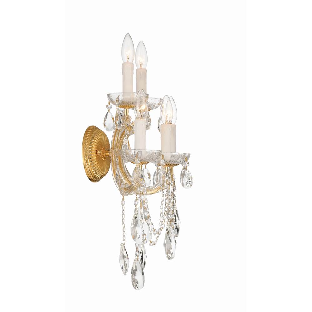 Crystorama Maria Theresa Maria Theresa 5 Light Hand Cut Crystal Polished Chrome Sconce