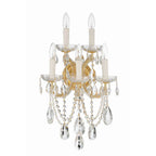 Crystorama 4425-GD-CL-MWP Gold Maria Theresa 5 Light Hand Cut Crystal Gold Sconce Image 4