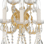 Crystorama 4425-GD-CL-MWP Gold Maria Theresa 5 Light Hand Cut Crystal Gold Sconce Image 3