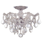 Crystorama 4430-CH-CL-MWP Polished Chrome Maria Theresa 3 Light Hand Cut Crystal Polished Chrome Ceiling Mount Image 1