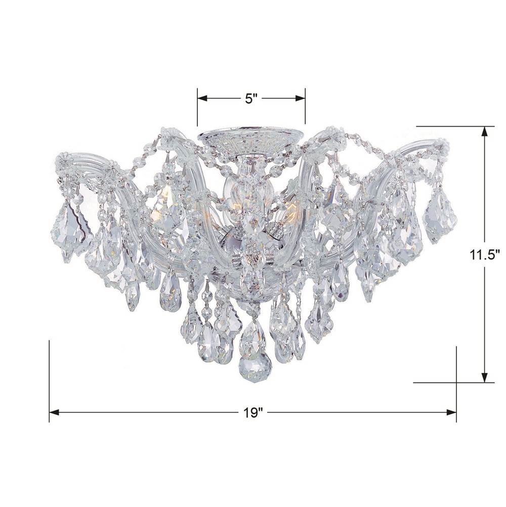 Crystorama Maria Theresa Maria Theresa 5 Light Swarovski Strass Crystal Polished Chrome Ceiling Mount