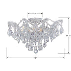 Crystorama Maria Theresa Maria Theresa 5 Light Swarovski Strass Crystal Polished Chrome Ceiling Mount