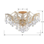 Crystorama Maria Theresa Maria Theresa 5 Light Swarovski Strass Crystal Polished Chrome Ceiling Mount