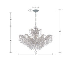 Crystorama 4439-CH-CL-MWP Polished Chrome Maria Theresa 6 Light Hand Cut Crystal Polished Chrome Chandelier Image 2