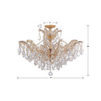 Crystorama Maria Theresa Maria Theresa 6 Light Hand Cut Crystal Polished Chrome Ceiling Mount