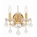 Crystorama 4452-GA-CL-MWP Antique Gold Filmore 2 Light Hand Cut Crystal Antique Gold Sconce Image 1