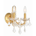 Crystorama 4452-GA-CL-MWP Antique Gold Filmore 2 Light Hand Cut Crystal Antique Gold Sconce Image 4