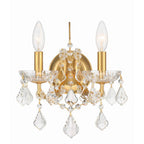 Crystorama 4452-GA-CL-S Antique Gold Filmore 2 Light Swarovski Strass Crystal Antique Gold Sconce Image 1