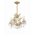 Crystorama Filmore 4 Light Hand Cut Crystal Antique Gold Mini Chandelier