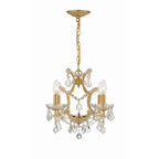 Crystorama 4454-GA-CL-MWP Antique Gold Filmore 4 Light Hand Cut Crystal Antique Gold Mini Chandelier Image 5