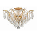 Crystorama 4457-GA-CL-MWP Antique Gold Filmore 5 Light Hand Cut Crystal Antique Gold Ceiling Mount Image 1