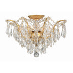 Crystorama 4457-GA-CL-MWP Antique Gold Filmore 5 Light Hand Cut Crystal Antique Gold Ceiling Mount Image 1
