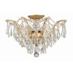 Crystorama 4457-GA-CL-MWP Antique Gold Filmore 5 Light Hand Cut Crystal Antique Gold Ceiling Mount Image 6