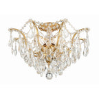Crystorama 4457-GA-CL-MWP Antique Gold Filmore 5 Light Hand Cut Crystal Antique Gold Ceiling Mount Image 5