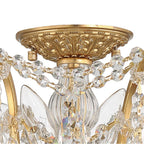 Crystorama 4457-GA-CL-MWP Antique Gold Filmore 5 Light Hand Cut Crystal Antique Gold Ceiling Mount Image 4