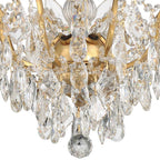 Crystorama 4457-GA-CL-MWP Antique Gold Filmore 5 Light Hand Cut Crystal Antique Gold Ceiling Mount Image 3
