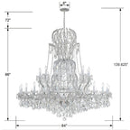 Crystorama Maria Theresa Maria Theresa 37 Light Swarovski Strass Crystal Polished Chrome Chandelier