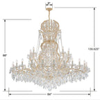 Crystorama 4460-GD-CL-MWP Gold Maria Theresa 37 Light Hand Cut Crystal Gold Chandelier Image 3