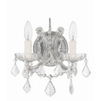Crystorama Maria Theresa Maria Theresa 2 Light Hand Cut Crystal Polished Chrome Sconce