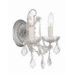 Crystorama 4472-CH-CL-MWP Polished Chrome Maria Theresa 2 Light Hand Cut Crystal Polished Chrome Sconce Image 4