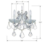 Crystorama 4472-CH-CL-MWP Polished Chrome Maria Theresa 2 Light Hand Cut Crystal Polished Chrome Sconce Image 2