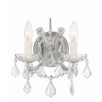 Crystorama 4472-CH-CL-S Polished Chrome Maria Theresa 2 Light Swarovski Strass Crystal Polished Chrome Sconce Image 1