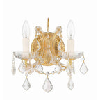 Crystorama Maria Theresa Maria Theresa 2 Light Hand Cut Crystal Polished Chrome Sconce