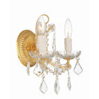 Crystorama 4472-GD-CL-MWP Gold Maria Theresa 2 Light Hand Cut Crystal Gold Sconce Image 4