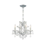 Crystorama 4474-CH-CL-I Polished Chrome Maria Theresa 4 Light Clear Italian Crystal Polished Chrome Mini Chandelier Image 1