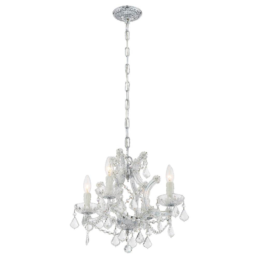 Crystorama Maria Theresa Maria Theresa 4 Light Hand Cut Crystal Polished Chrome Mini Chandelier