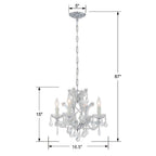 Crystorama Maria Theresa Maria Theresa 4 Light Swarovski Strass Crystal Polished Chrome Mini Chandelier