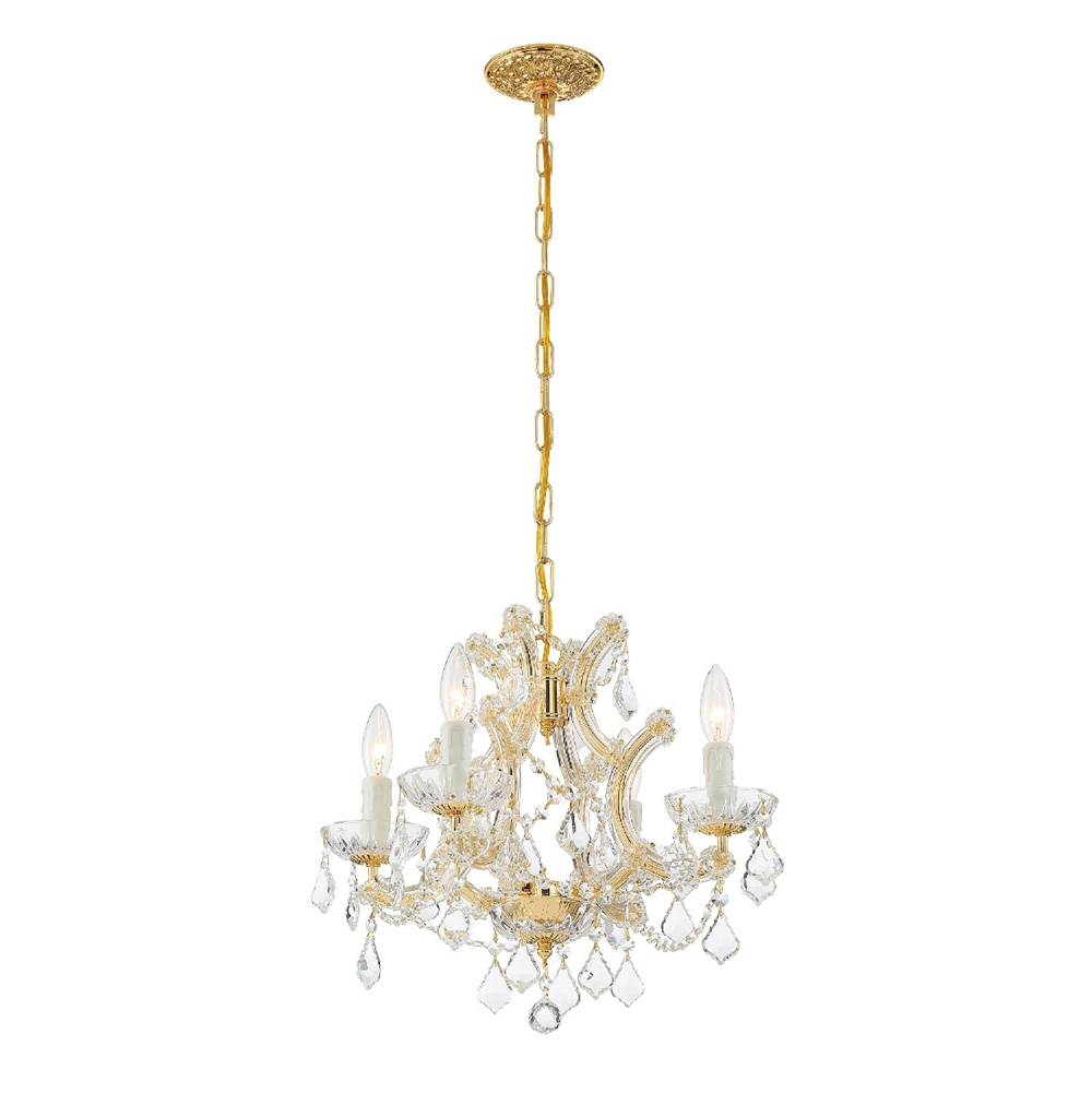 Crystorama Maria Theresa Maria Theresa 4 Light Hand Cut Crystal Polished Chrome Mini Chandelier