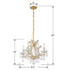 Crystorama Maria Theresa Maria Theresa 4 Light Swarovski Strass Crystal Polished Chrome Mini Chandelier