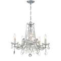Crystorama 4476-CH-CL-S Polished Chrome Maria Theresa 5 Light Swarovski Strass Crystal Polished Chrome Mini Chandelier Image 1