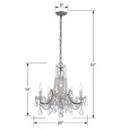 Crystorama Maria Theresa Maria Theresa 5 Light Swarovski Strass Crystal Polished Chrome Mini Chandelier