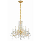 Crystorama Maria Theresa Maria Theresa 5 Light Hand Cut Crystal Polished Chrome Mini Chandelier