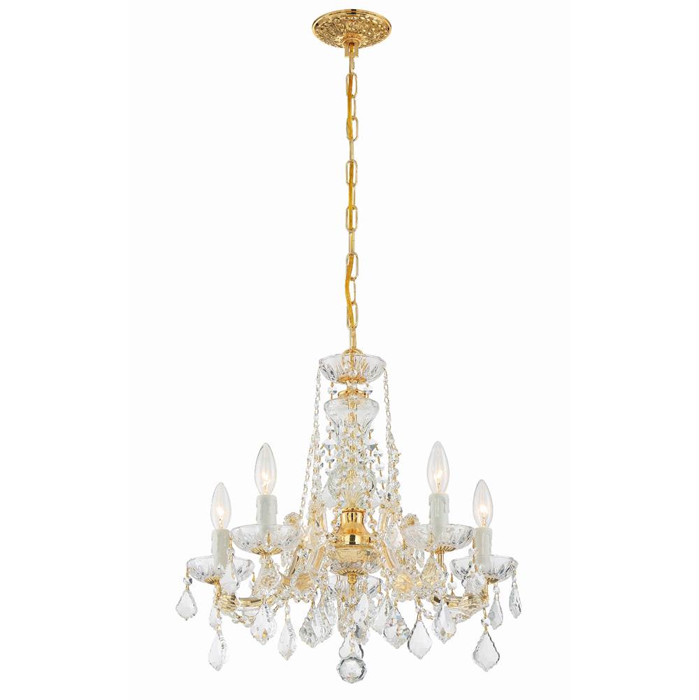 Crystorama Maria Theresa Maria Theresa 5 Light Hand Cut Crystal Polished Chrome Mini Chandelier