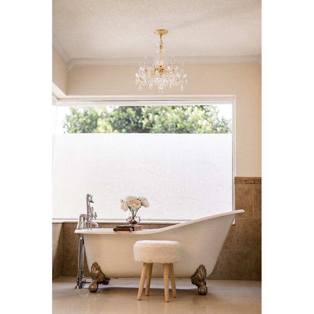 Crystorama 4476-GD-CL-MWP Gold Maria Theresa 5 Light Hand Cut Crystal Gold Mini Chandelier Image 3