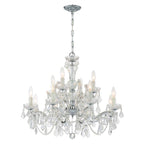 Crystorama 4479-CH-CL-S Polished Chrome Maria Theresa 12 Light Clear Swarovski Strass Crystal Polished Chrome Chandelier Image 1