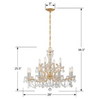 Crystorama Maria Theresa Maria Theresa 12 Light Clear Italian Crystal Polished Chrome Chandelier