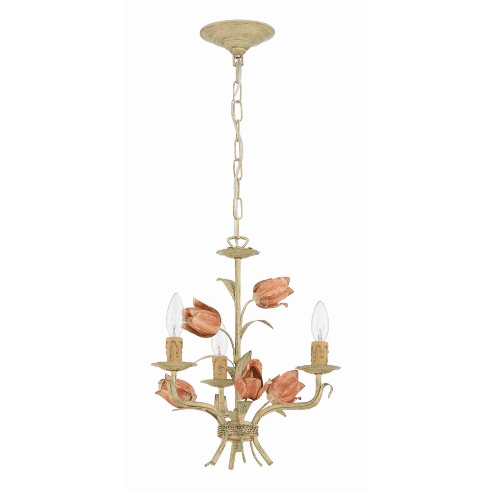Crystorama 4803-SR Sage Rose Southport 3 Light Sage Rose Mini Chandelier Image 3