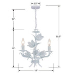 Crystorama 4813-WW Wet White Southport 3 Light Wet White Mini Chandelier Image 2