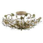 Crystorama 4840-CT Champagne Green Tea Josie 5 Light Champagne Green Tea Ceiling Mount Image 1