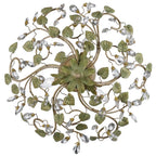 Crystorama Josie 5 Light Champagne Green Tea Ceiling Mount